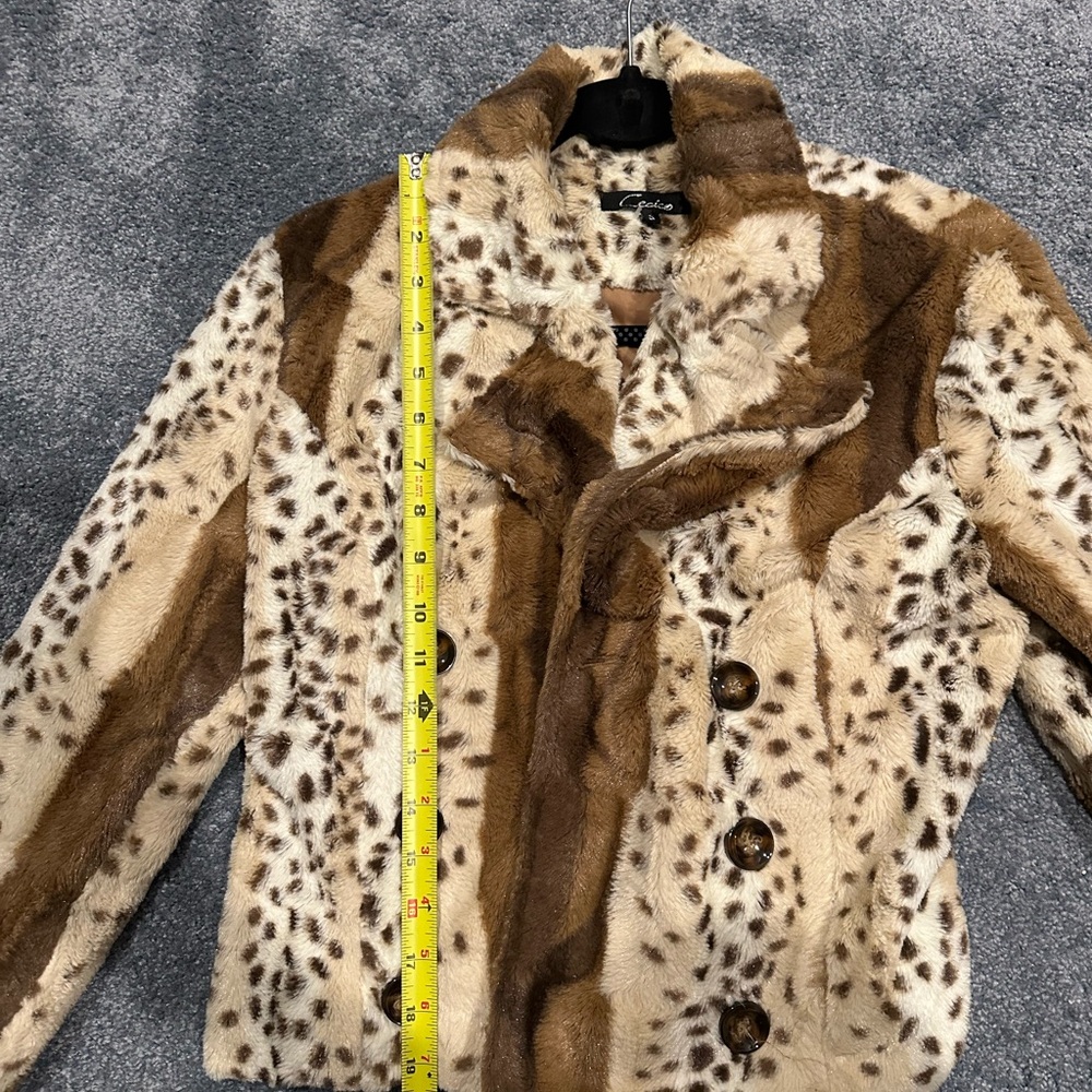 Leopard Print Faux Fur Jacket